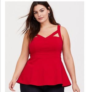 Torrid Red Zip Back Tank